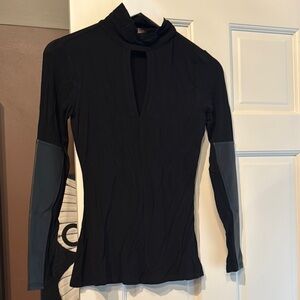 BCBG Black Long Sleeve Bodysuit